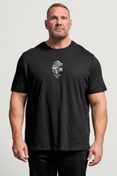 JACK & JONES Big & Tall Black Graphic T-Shirt | BadRhino 1