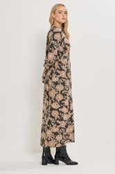 LTS Tall Brown Floral Belted Maxi Dress | Long Tall Sally 5