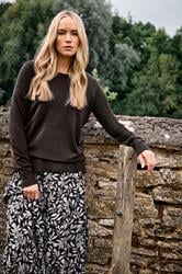 LTS Tall Chocolate Brown Knitted Crew Neck Jumper | Long Tall Sally 1