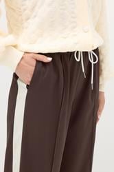 LTS Tall Brown & Black Side Stripe Wide Leg Trousers | Long Tall Sally 4