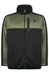 D555 Big & Tall Black Dry Wear Panel Zip Through Hoodie | BadRhino 1