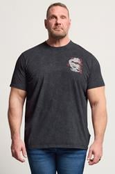 BadRhino Big & Tall Black Dragon Graphic Acid Wash T-Shirt | BadRhino 3