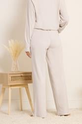 LTS Tall Ivory White Fleece Lounge Trousers | Long Tall Sally 3