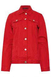 LTS Tall Red Denim Jacket | Long Tall Sally  1