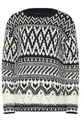 LTS Tall Black & White Fairisle Jumper | Long Tall Sally 5