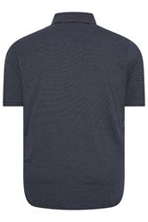 D555 Big & Tall Navy Blue Embroidered Jersey Polo Shirt | BadRhino 2