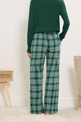 LTS Tall Green Cotton Check Pyjama Bottoms | Long Tall Sally 3