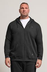 BadRhino Black Essential Zip Through Hoodie | BadRhino 1