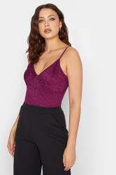 LTS Tall Women's Dark Red Lace Bodysuit | Long Tall Sally 1