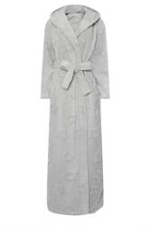 LTS Tall Light Grey Star Embossed Dressing Gown