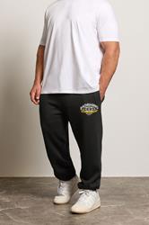 BadRhino Big & Tall Black Worldwide Print Joggers | BadRhino 1