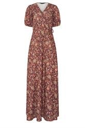 LTS Tall Orange Paisley Wrap Maxi Dress | Long Tall Sally 1