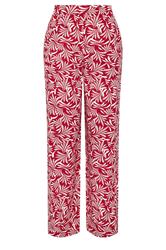 LTS Tall Red Leaf Print Wide Leg Trousers