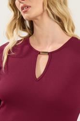 LTS Tall Red Keyhole Midi Dress | Long Tall Sally 4