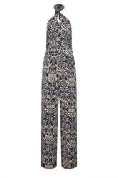 LTS Tall Women's Navy Blue Abstract Halterneck Jumpsuit | Long Tall Sally 6