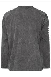 IronRhino Big & Tall Grey Long Sleeve Acid Wash T-Shirt | BadRhino 7