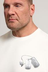 BadRhino Big & Tall Off-White Military Dog Tag Graphic T-Shirt | BadRhino 6