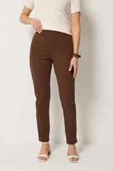 LTS Tall Chocolate Brown Slim Leg Trousers | Long Tall Sally 1