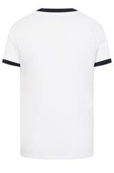 BadRhino Big & Tall White Extra Long Ringer T-Shirt | BadRhino 6