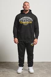 BadRhino Big & Tall Black Worldwide Print Joggers | BadRhino 2