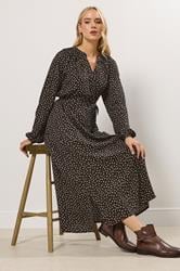 LTS Tall Women's Black Spot Print Midaxi Dress | Long Tall Sally 2