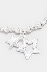 Silver Tone Star Stretch Bracelet | Yours Clothing 2