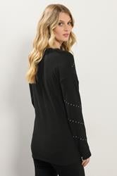 LTS Tall Black Studded Jumper | Long Tall Sally 4