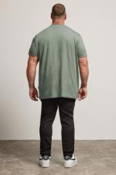 BadRhino Big & Tall Green/Blue/Purple/Cream/Navy Blue 5 Pack Extra Long T-Shirts | BadRhino 4
