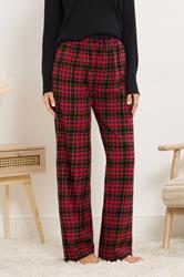 LTS Tall Black & Red Cotton Check Pyjama Bottoms | Long Tall Sally 2