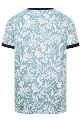 D555 Big & Tall Blue 'Venice Beach' Print T-Shirt | BadRhino 4