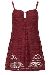 LTS Tall Red Crochet Swimskirt