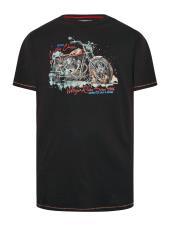 D555 Big & Tall Black Motorbike Graphic Print T-Shirt | BadRhino 3
