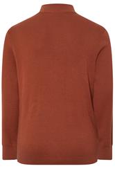 BadRhino Big & Tall Henna Red Milano Quarter Zip Jumper | BadRhino 6