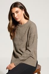 LTS Tall Light Brown Seam Front Jumper | Long Tall Sally 1
