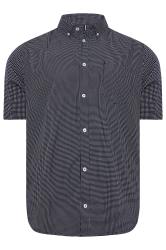 BadRhino Big & Tall Navy Blue Spot Print Short Sleeve Shirt | BadRhino 2