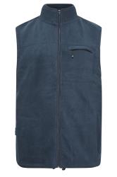 KAM Big & Tall Navy Blue Fleece Gilet | BadRhino 2