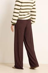 LTS Tall Brown Textured Elasticated Waist Trousers | Long Tall Sally 3