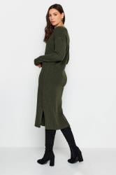LTS PREMIUM Tall Womens Olive Green Ribbed Longline Cardigan | Long Tall Sally 2