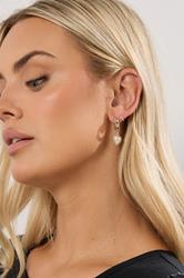 3 PACK Gold Tone Diamante Hoop Set | Yours Clothing 1
