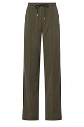 LTS Tall Women's Khaki Green Side Stripe Wide Leg Trousers | Long Tall Sally 1