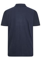 BadRhino Big & Tall Navy Blue Revere Slub Shirt | BadRhino 6