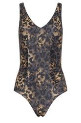 LTS Tall Women's Chocolate Brown Leopard Print Swimsuit | Long Tall Sally 2