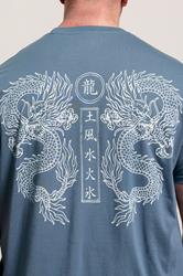 BadRhino Big & Tall Blue Extra Long Dragon Graphic T-Shirt | BadRhino 5
