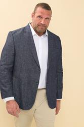 BadRhino Tailoring Big & Tall Blue Denim Chambray Suit Jacket | BadRhino 2