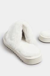 Gold Metallic Leopard Print Slippers | Yours Clothing 4