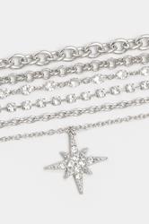 Silver Tone Star Diamante Choker Necklace | Yours Clothing 3