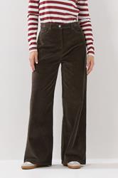 LTS Tall Chocolate Brown Cord Wide Leg Trousers | Long Tall Sally 2