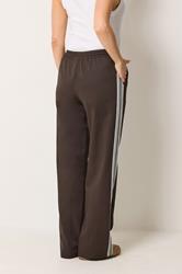 LTS Tall Women's Chocolate Brown Side Stripe Wide Leg Trousers | Long Tall Sally 5
