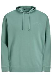 JACK & JONES Big & Tall Blue Printed Logo Hoodie  | BadRhino 1