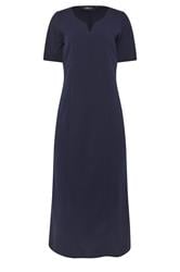 LTS Tall Women's Navy Blue Notch Neck Midi Dress | Long Tall Sally 5
